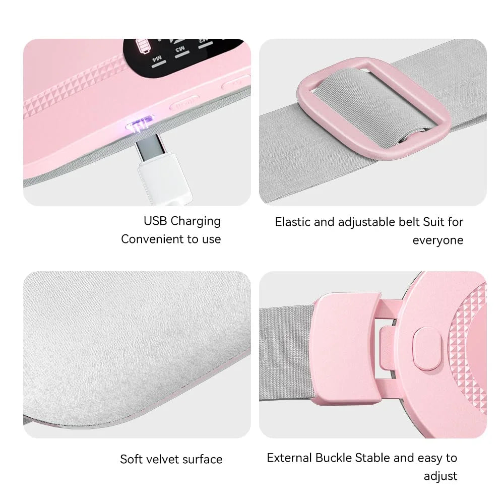 Portable Heating Pad for Period Cramps,1800Mah Cordless Period Heating Pad,3 Massage Modes Menstrual Heating Pad,Electric Rapid Fast Heating Period Cramp Heating Pad, Gifts for Women,7"1Pc